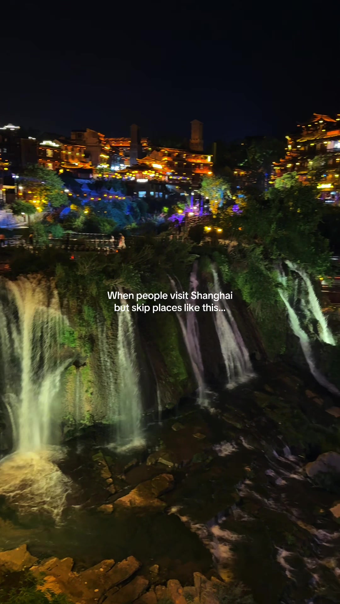 This little town in China feels like a movie 🤯 #china #furong #coupletravel #bucketlist #hiddengems 