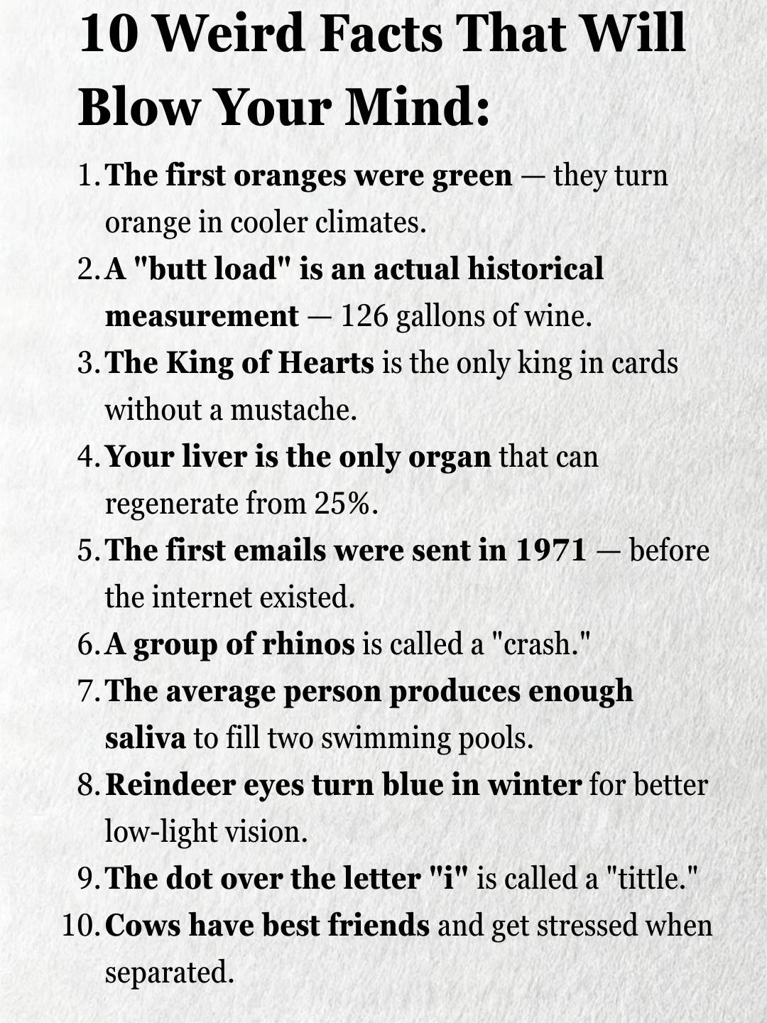10 Weird Facts That Will Blow Your Mind 🤯 The world is stranger than we think. Here are 10 weird facts that most people have never heard before. Which one surprised you the most? Comment your favorite and save this for later. Follow @dailyinspiremidset for daily knowledge and mind-blowing facts. #randomfacts #mindblowingfacts #didyouknow #knowledgefacts #dailyfacts #interestingfacts #learnsomethingnew #factsoftheday #curiosity