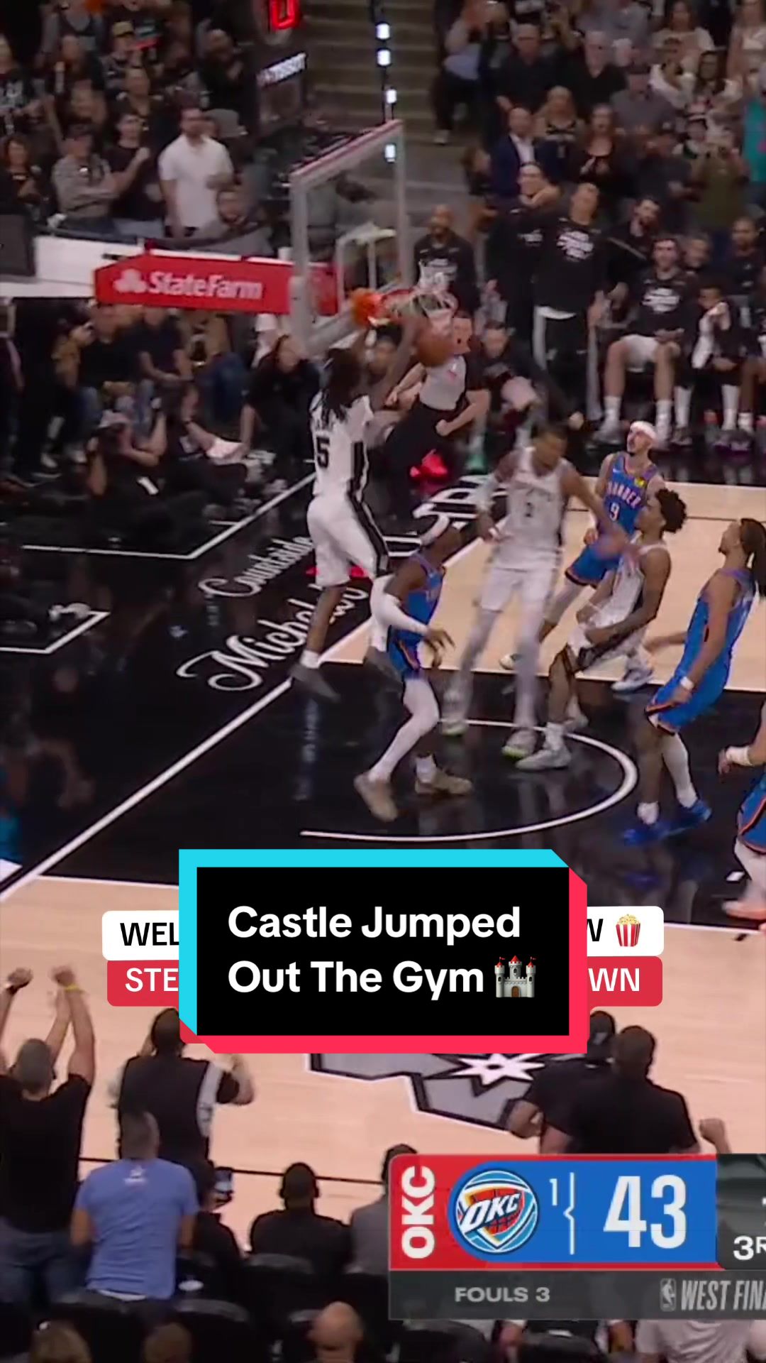 The Spurs are COOKING 🫨 #NBA #NBAPlayoffs #basketball #StephonCastle #Spurs 