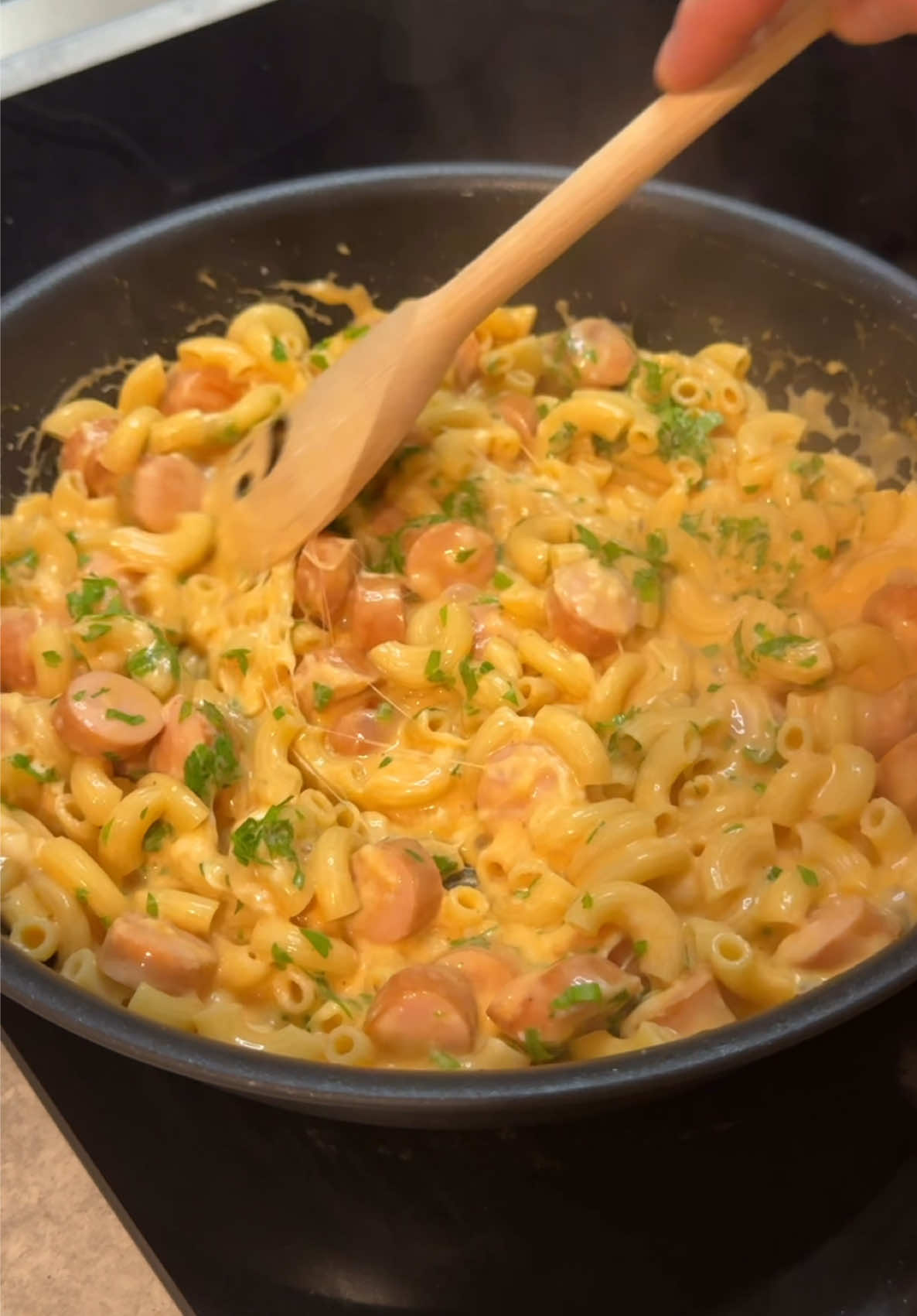 15 Minute Dinner🤤🔥#easyrecipes #foodtok #quickrecipes #easymeals #pasta 